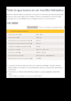 Hydraulická bourací kladiva Epiroc HB 5800