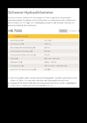 Hydraulická bourací kladiva Epiroc HB 7000