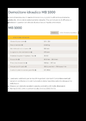 Hydraulická bourací kladiva Epiroc MB 1000