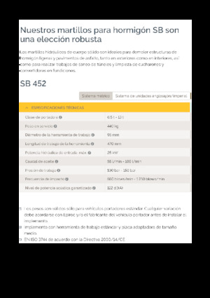 Hydraulická bourací kladiva Epiroc SB 452