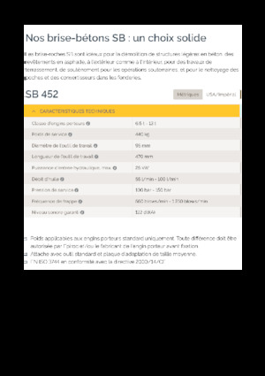 Hydraulická bourací kladiva Epiroc SB 452