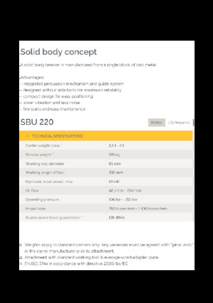 Hydraulická bourací kladiva Epiroc SBU 220