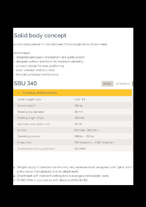 Hydraulická bourací kladiva Epiroc SBU 340