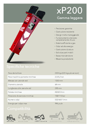 Hydraulická bourací kladiva Promove xP 200