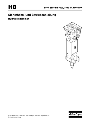 Hydraulická bourací kladiva Atlas Copco HB 7000