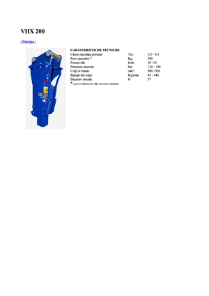 Hydraulická bourací kladiva Vistarini VHX 200