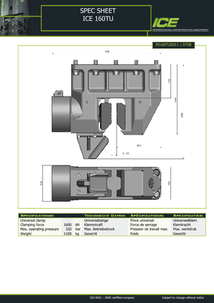 Hydraulické kleštiny ICE 160 TU