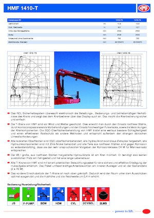 Hydraulické nakládací jeřáby HMF 1410-T4