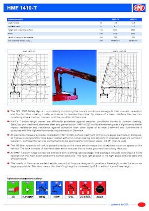 Hydraulické nakládací jeřáby HMF 1410-T4