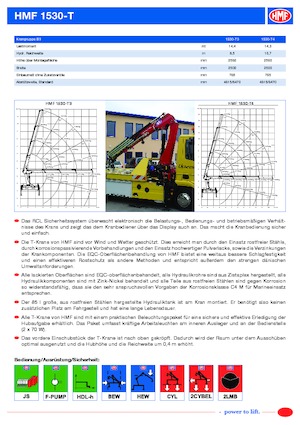 Hydraulické nakládací jeřáby HMF 1530-T4-MCS