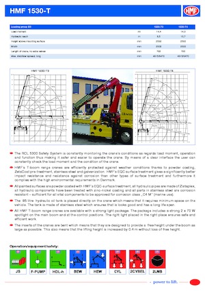 Hydraulické nakládací jeřáby HMF 1530-T4-MCS