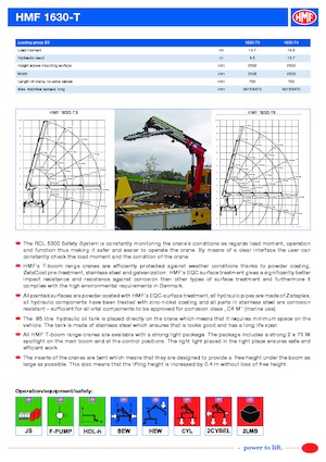 Hydraulické nakládací jeřáby HMF 1630-T4-RCS