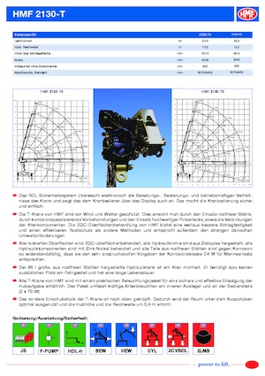 Hydraulické nakládací jeřáby HMF 2130-T5-RCS