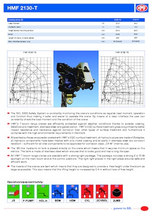 Hydraulické nakládací jeřáby HMF 2130-T5-RCS