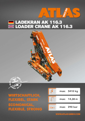 Hydraulické nakládací jeřáby Atlas AK 116.3 A2L 