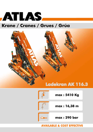 Hydraulické nakládací jeřáby Atlas AK 116.3 A3