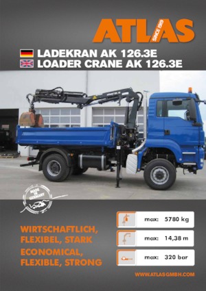 Hydraulické nakládací jeřáby Atlas AK 126.3E A3SL 