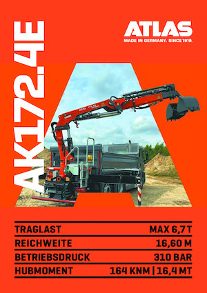 Hydraulické nakládací jeřáby Atlas AK 172.4E A3 