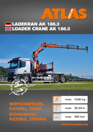 Hydraulické nakládací jeřáby Atlas AK 186.3 A7 