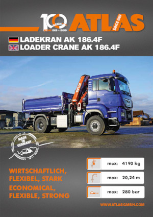 Hydraulické nakládací jeřáby Atlas AK 186.4F A4 