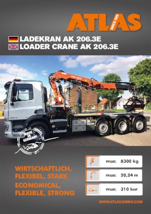 Hydraulické nakládací jeřáby Atlas AK 206.3 E A7