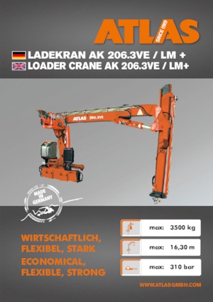 Hydraulické nakládací jeřáby Atlas AK 206.3VE A11L 