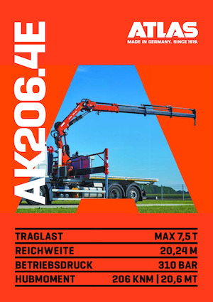 Hydraulické nakládací jeřáby Atlas AK 206.4E A5 