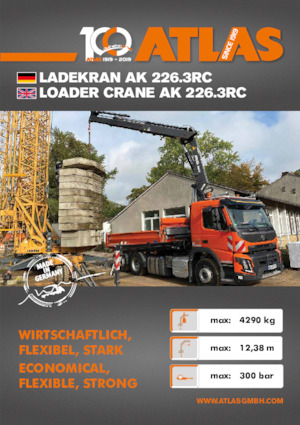 Hydraulické nakládací jeřáby Atlas AK 226.3RC A4 