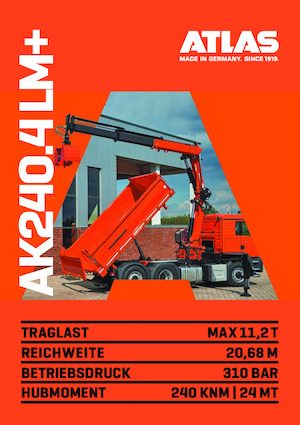 Hydraulické nakládací jeřáby Atlas AK 240.4LM+ A3 