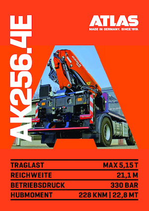 Hydraulické nakládací jeřáby Atlas AK 256.4E A8