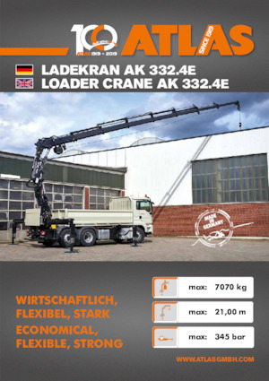 Hydraulické nakládací jeřáby Atlas AK 332.4 E A8