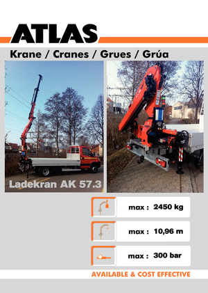 Hydraulické nakládací jeřáby Atlas AK 57.3 A2