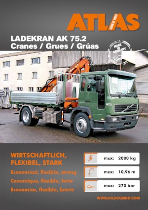 Hydraulické nakládací jeřáby Atlas AK 75.2 A3 