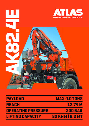 Hydraulické nakládací jeřáby Atlas AK 82.4E A5L