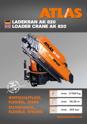 Hydraulické nakládací jeřáby Atlas AK 820 A4