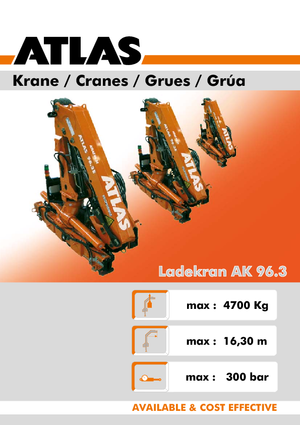 Hydraulické nakládací jeřáby Atlas AK 96.3 LM A4L