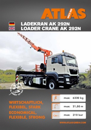Hydraulické nakládací jeřáby Atlas AL 292N