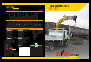 Hydraulické nakládací jeřáby Hyva Crane HB 100 E2