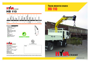 Hydraulické nakládací jeřáby Hyva Crane HB 110 E3