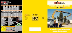 Hydraulické nakládací jeřáby Hyva Crane HC 181X 