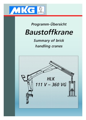 Hydraulické nakládací jeřáby MKG HLK 190 a2V 