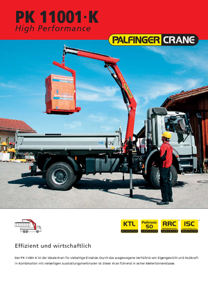Hydraulické nakládací jeřáby Palfinger PK 11001 K