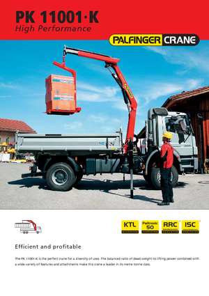 Hydraulické nakládací jeřáby Palfinger PK 11001 K