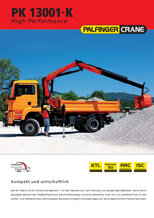 Hydraulické nakládací jeřáby Palfinger PK 13001 K B