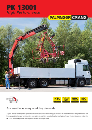 Hydraulické nakládací jeřáby Palfinger PK 13001 K B