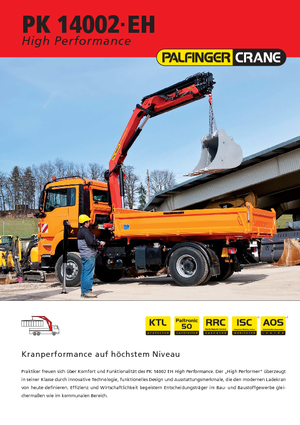 Hydraulické nakládací jeřáby Palfinger PK 14002-EH E