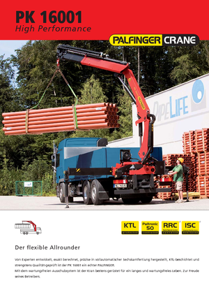 Hydraulické nakládací jeřáby Palfinger PK 16001 K B