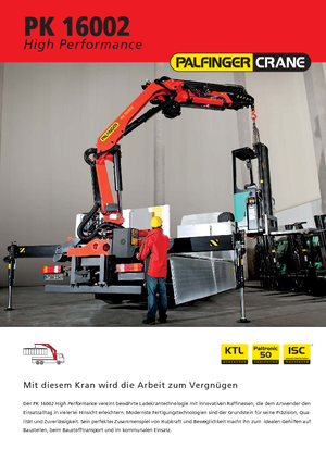 Hydraulické nakládací jeřáby Palfinger PK 16002 D