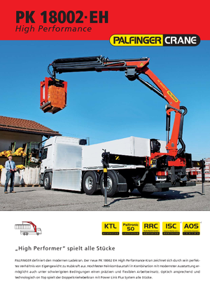 Hydraulické nakládací jeřáby Palfinger PK 18002-EH E