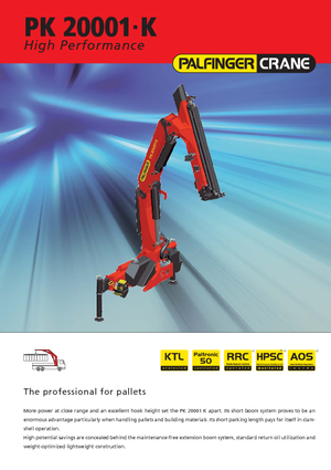 Hydraulické nakládací jeřáby Palfinger PK 20001-K A